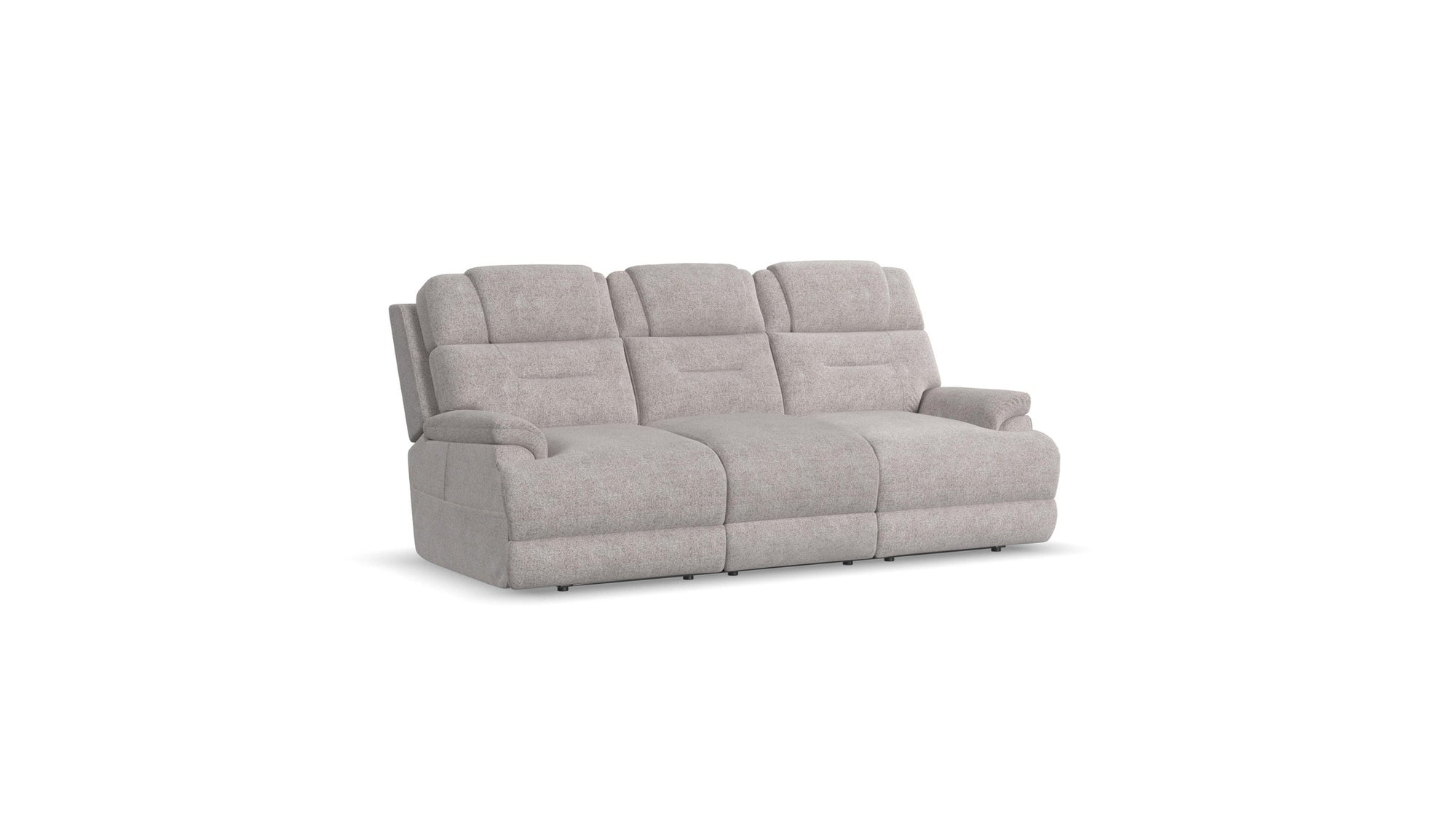 Zecliner Zofa - Power Sleep Sofa With Power Headrests & Lumbar - Dove
