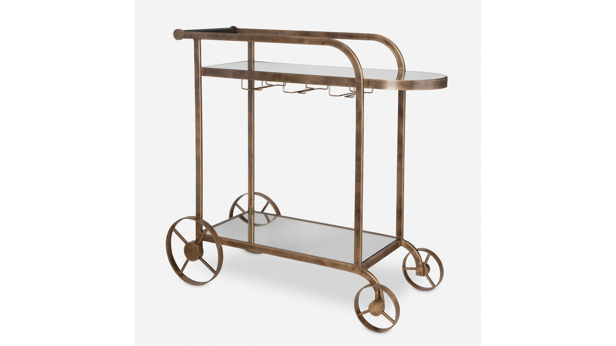 Carrinho - Antique Bar Cart - Brass