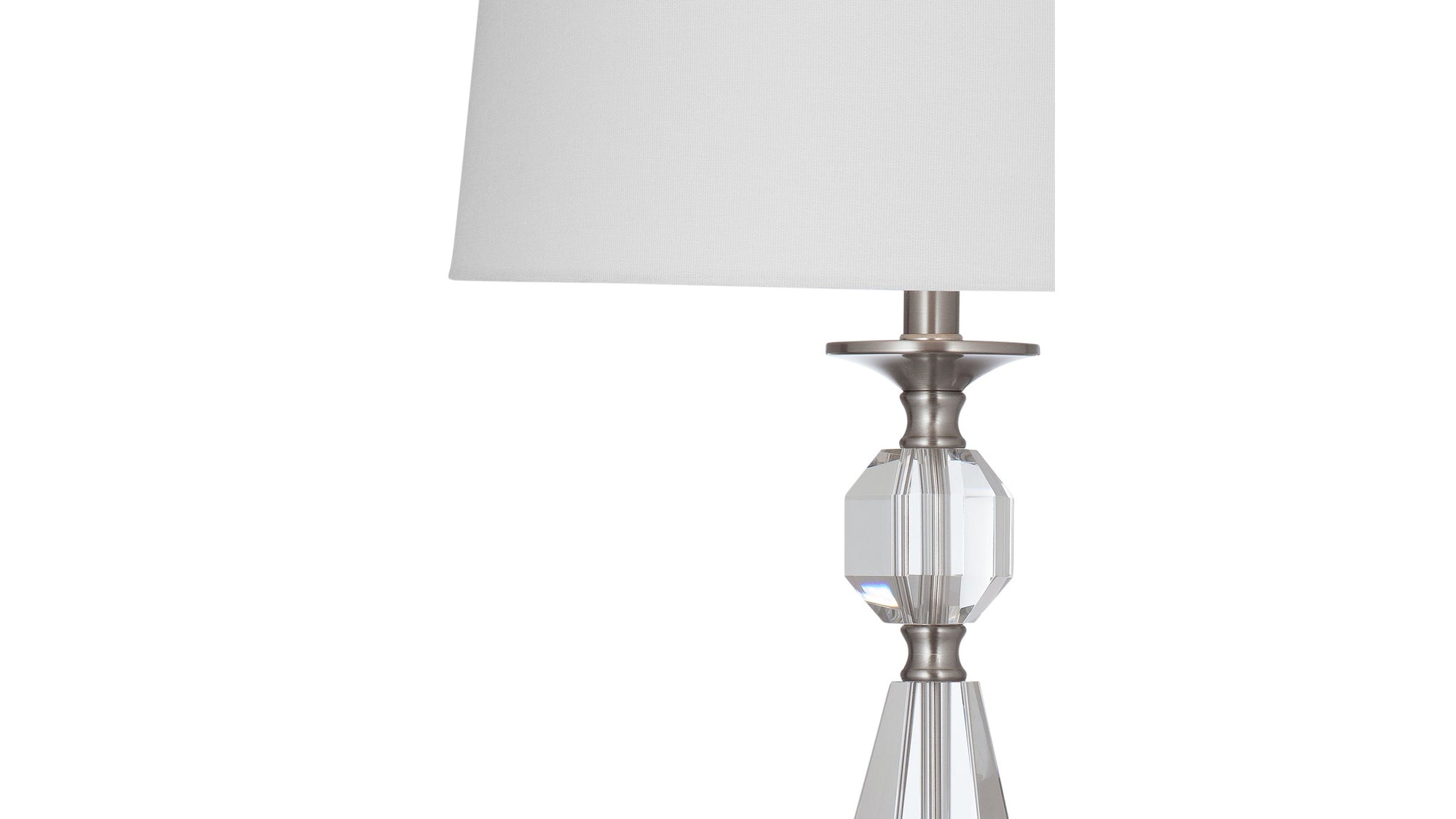 Bella - Table Lamp - Clear / Brushed Silver