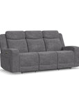 Ridge - Power Reclining Sofa With Power Headrests - Granite