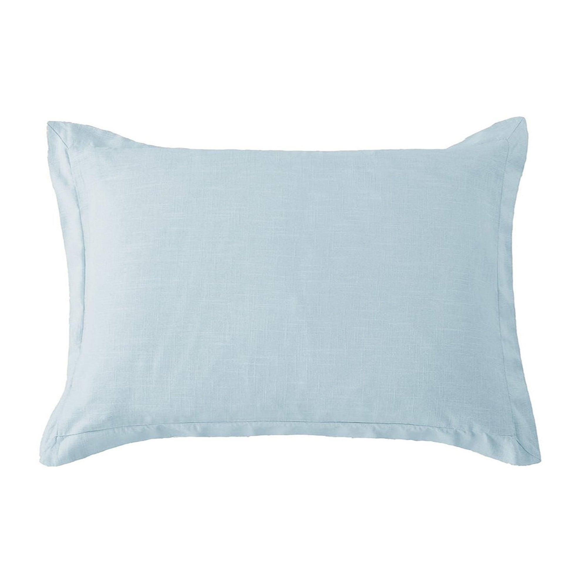 Hera - Washed Linen Tailored Dutch Euro Pillow - Light Blue