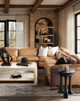 MS - Jericho Five-Piece Power Reclining Sectional - Light Brown