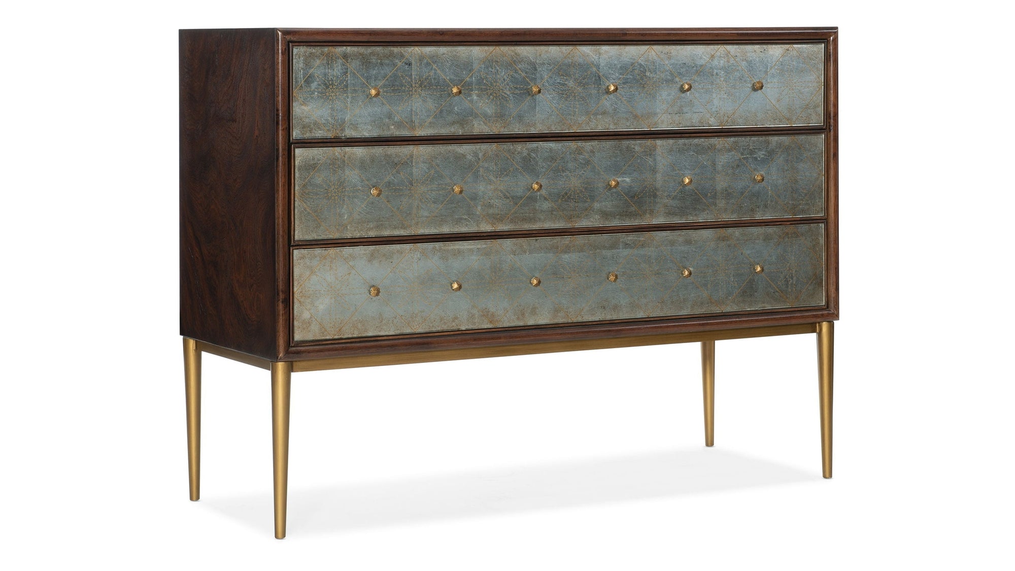 Melange - Estrella 3-Drawer Chest - Dark Brown