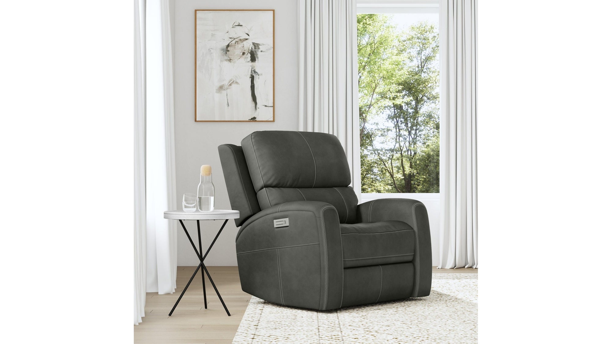Linden - Power Recliner With Power Headrest &amp; Lumbar