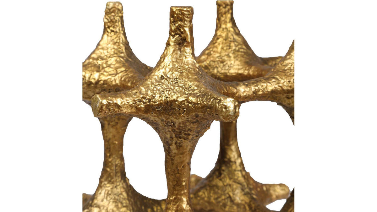 Gilded - Connection Modern Sculptures Set of 2 - Brass / Gold