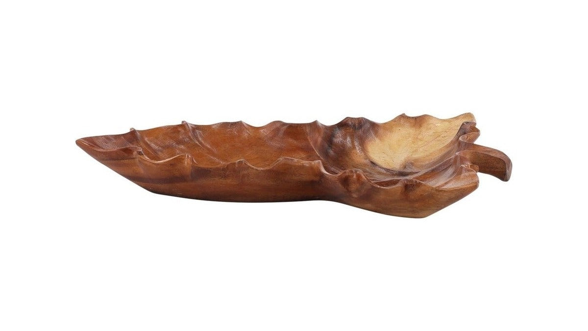 Tyler - Leaf Platter - Light Brown