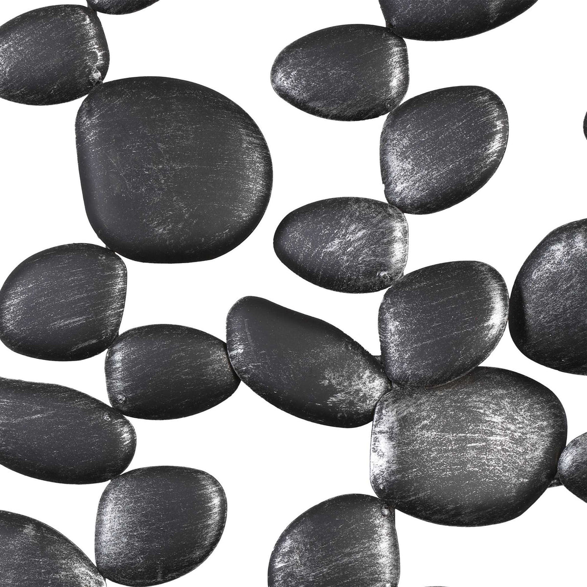 Skipping - Stones Forged Iron Wall Art - Black