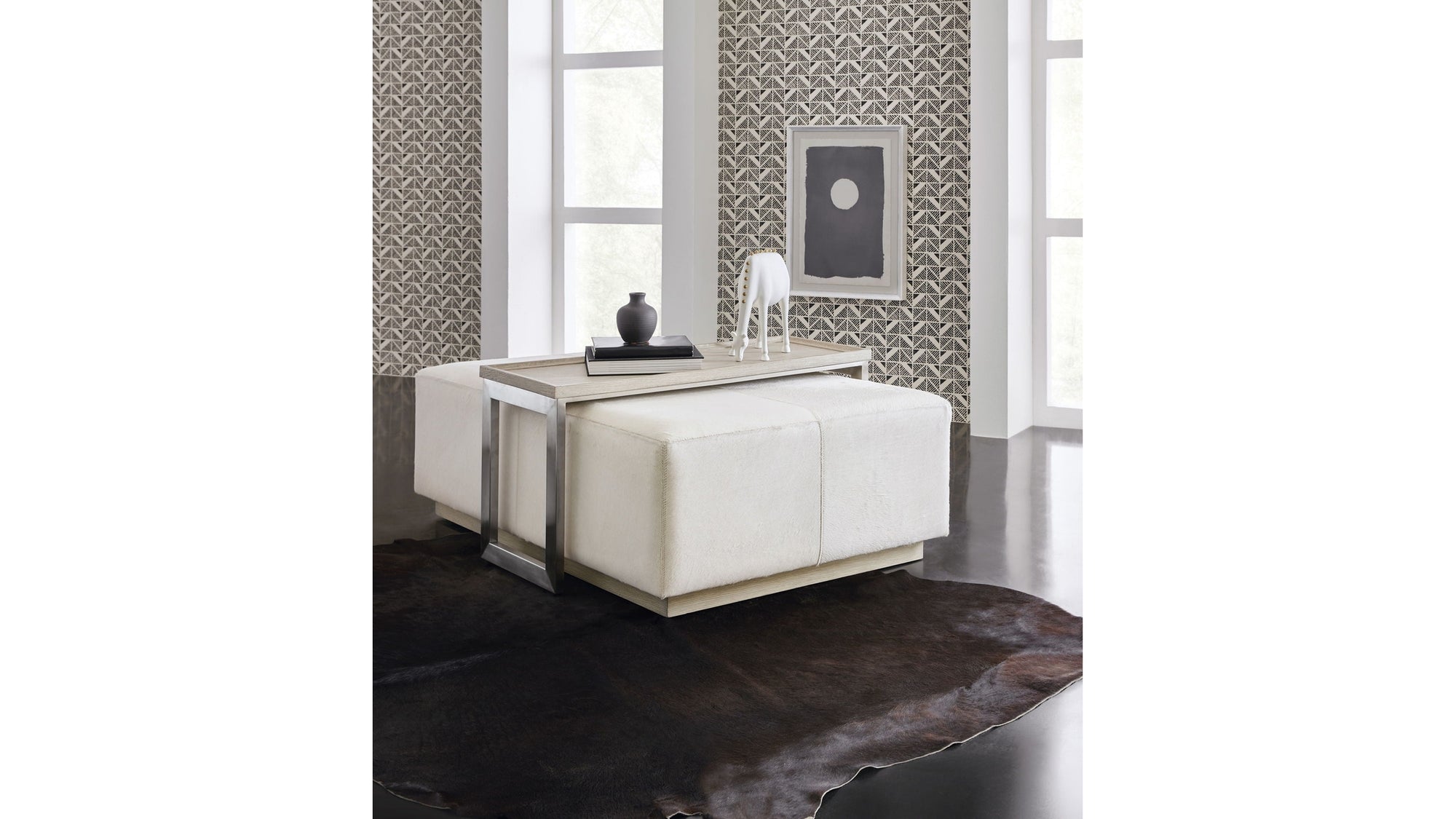 Melange - Bridged Cocktail Table - Beige
