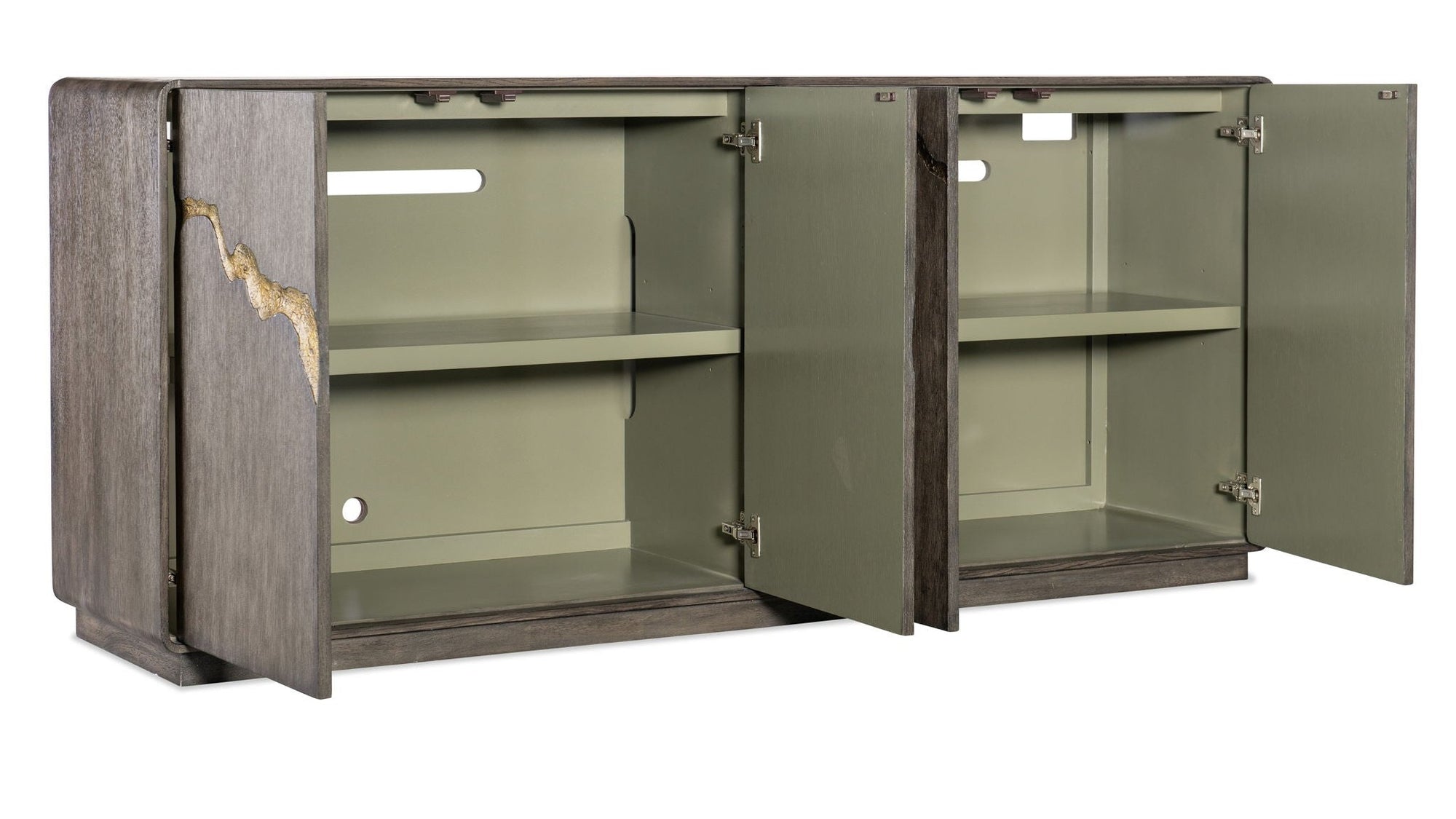 Melange - Fissured Entertainment Credenza - Dark Gray