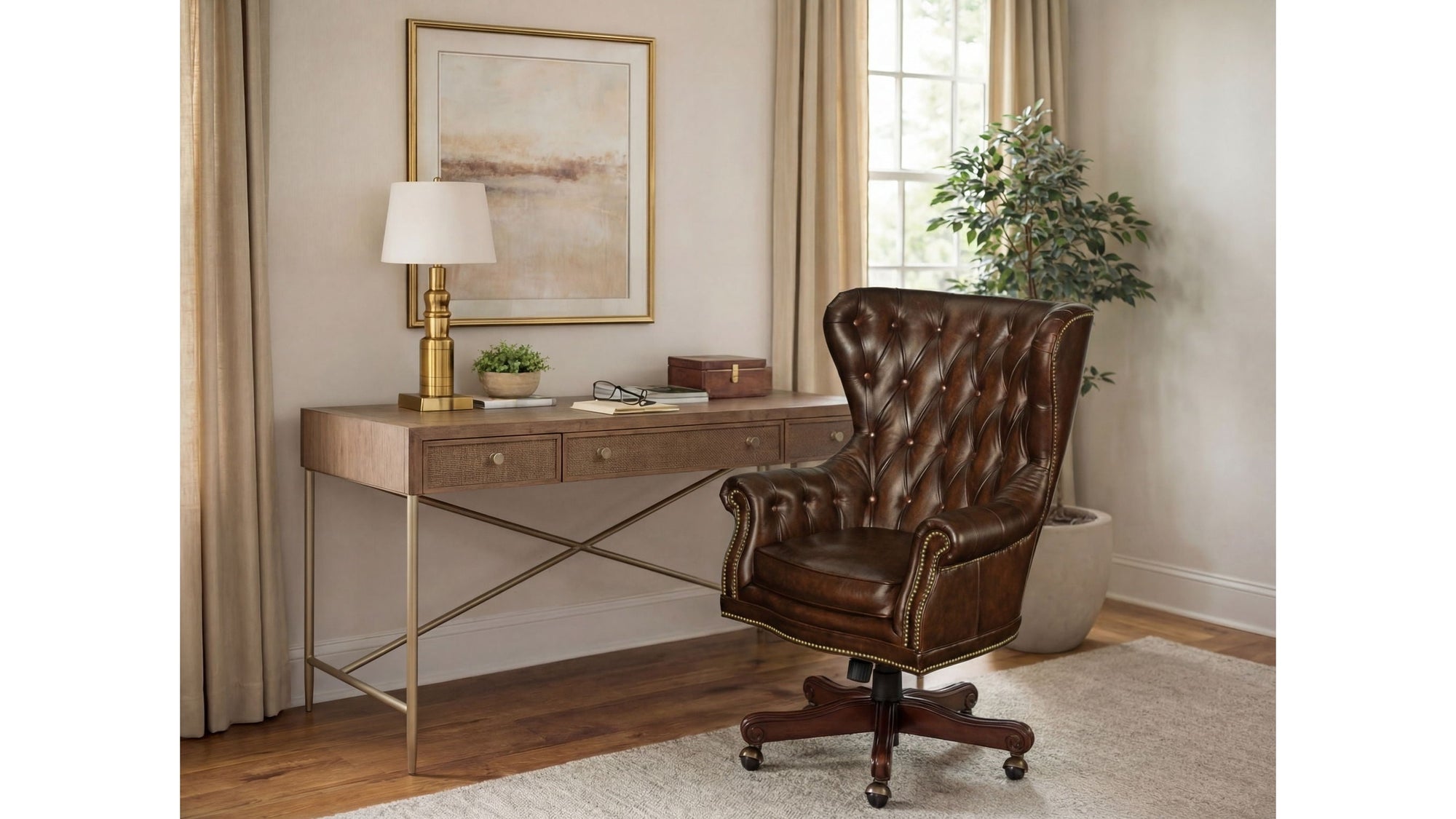 EC - Erin Executive Swivel Tilt Chair - Dark Brown