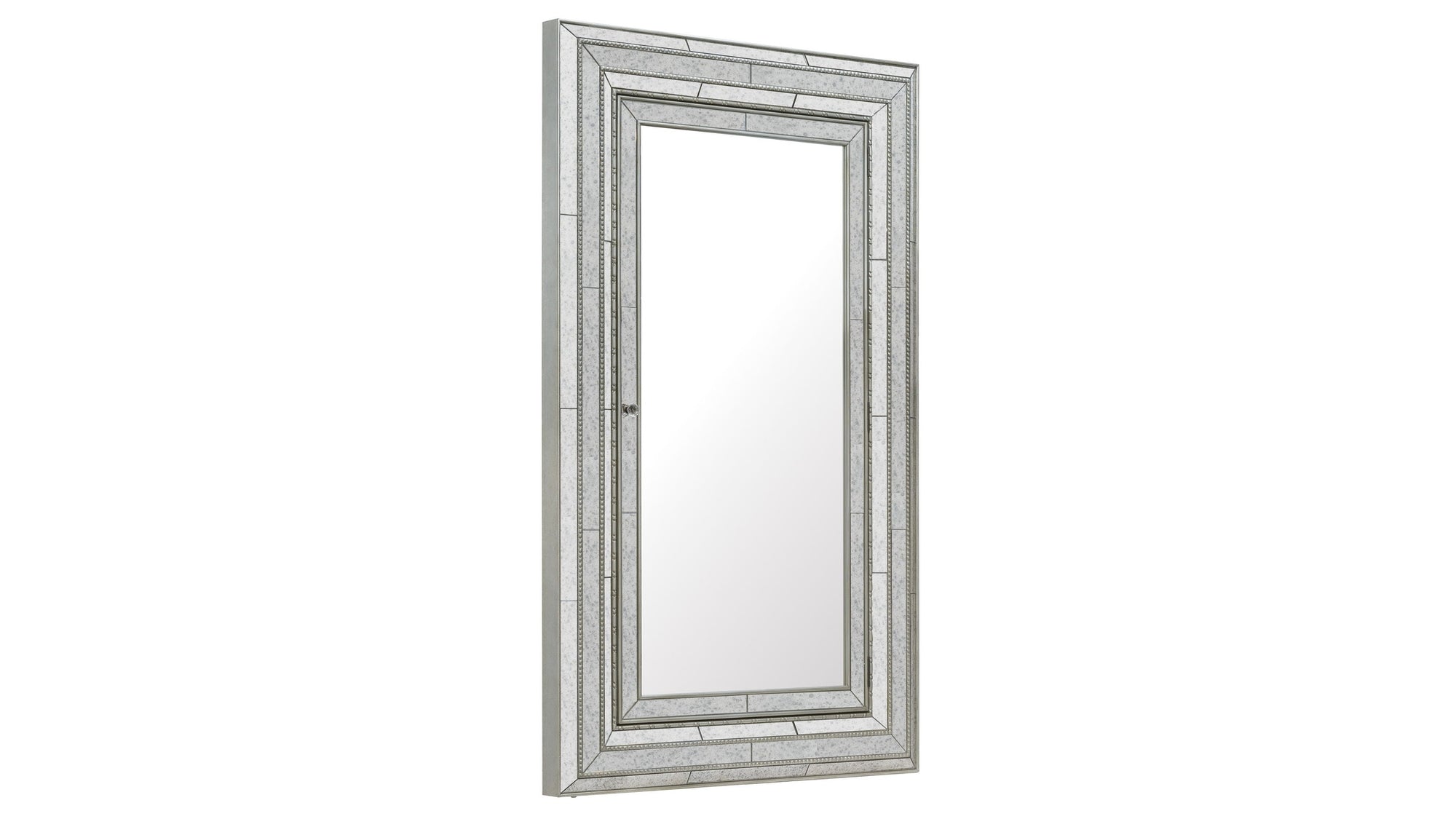 Melange - Glamour Floor Mirror With Jewelry Armoire Storage - Champagne