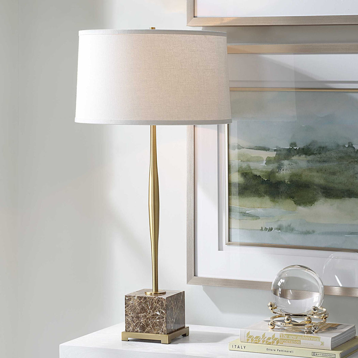 Booker - Table Lamp - Thin Brass