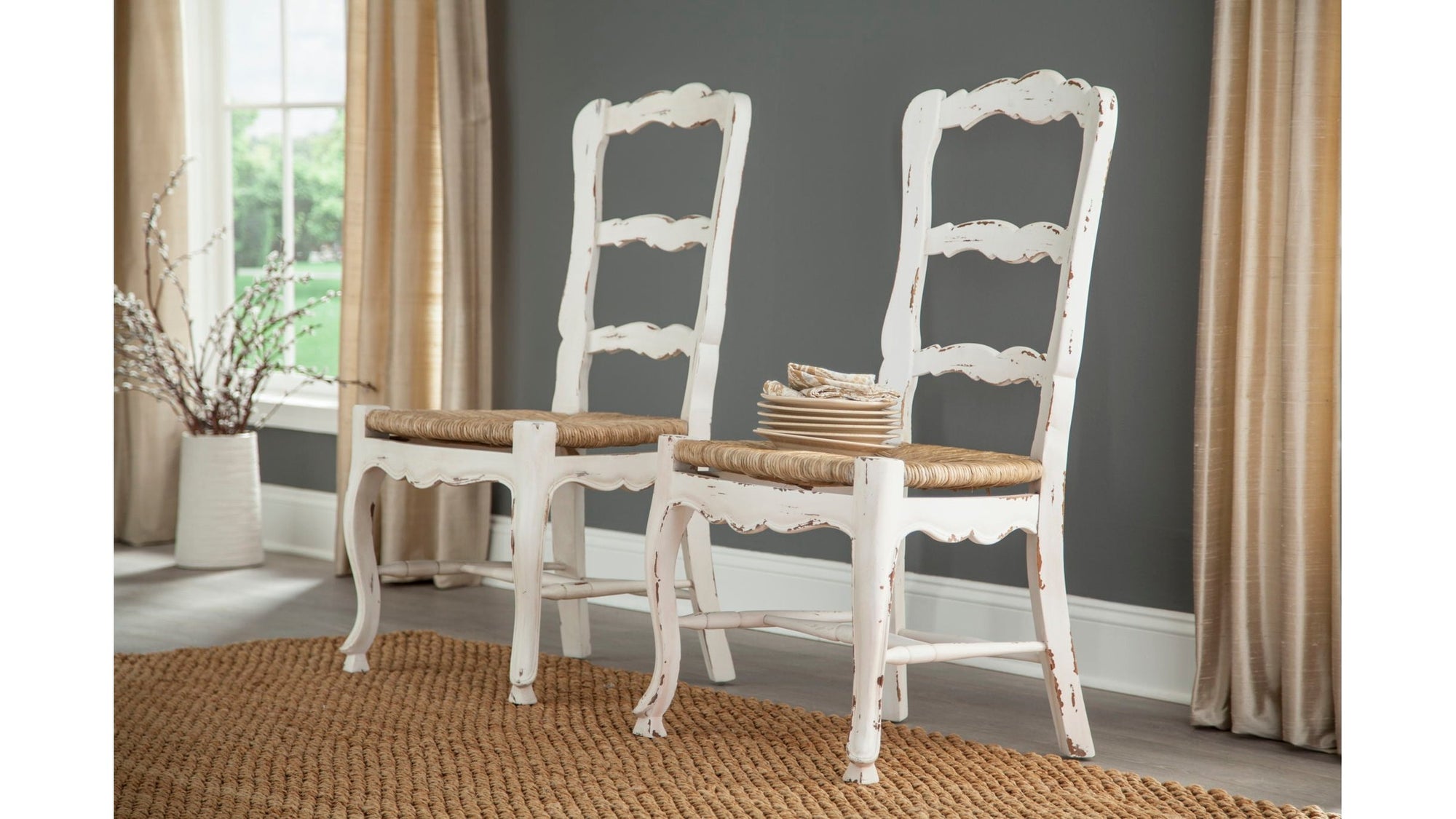 French - Ladderback Side Chair Set of 2