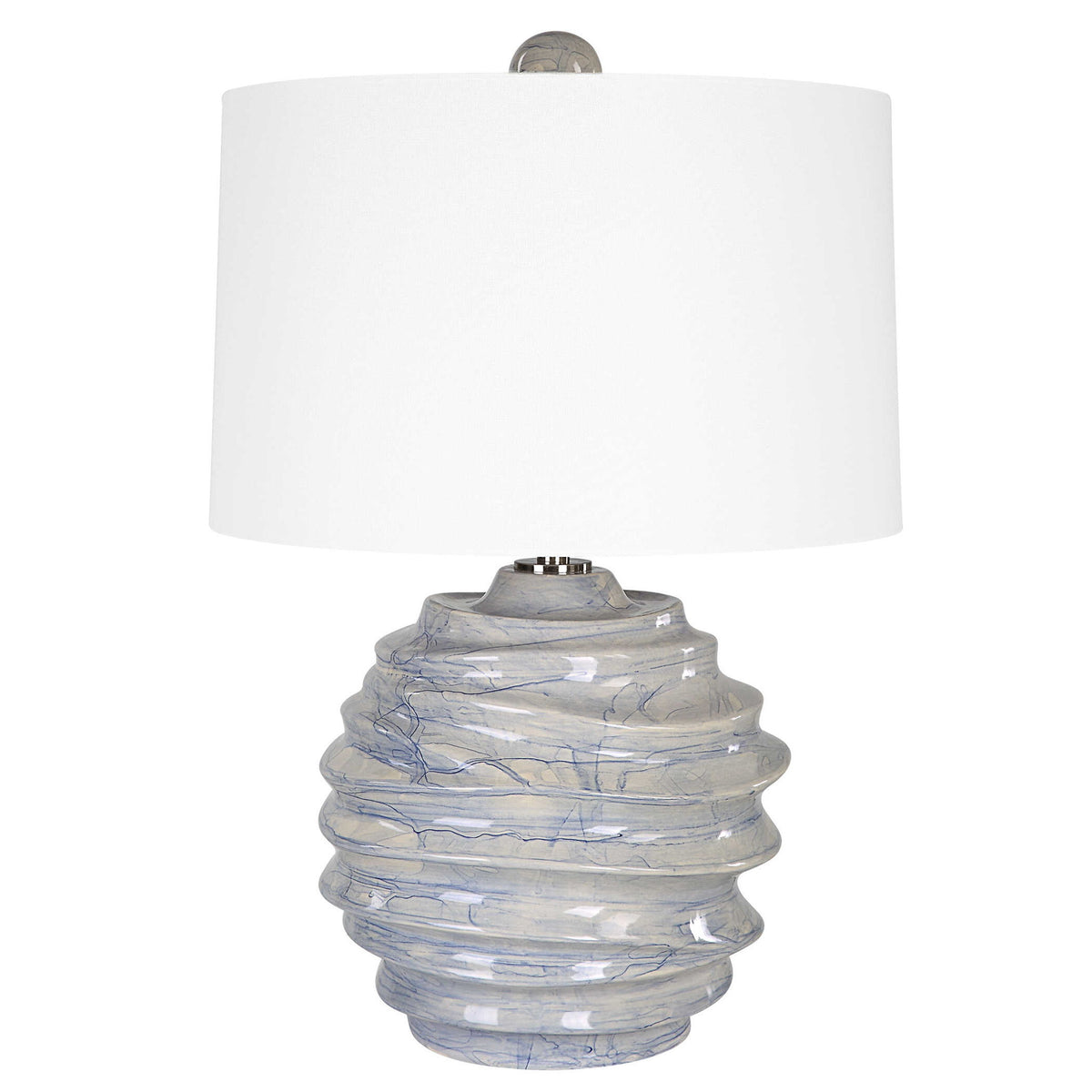 Waves - Blue &amp; White Accent Lamp