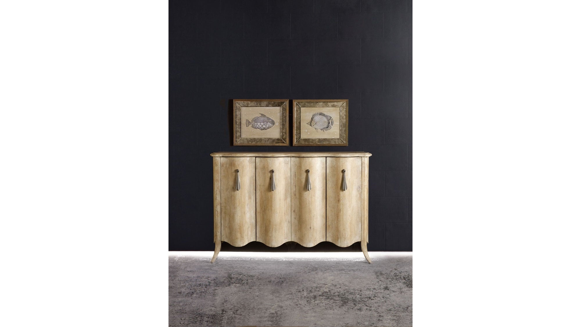 Melange - Draped Credenza - Light Brown