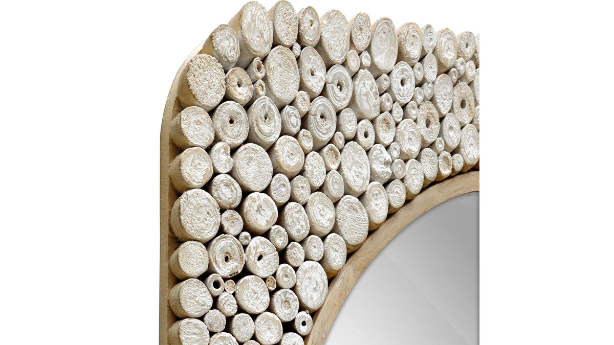 Merak - Teak Mosaic Mirror - Woodtone