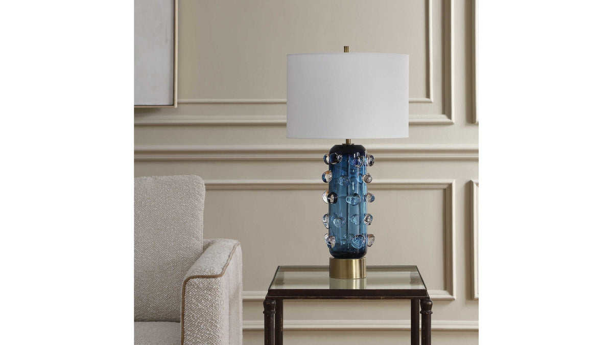 Aura - Table Lamp - Blue / Brass