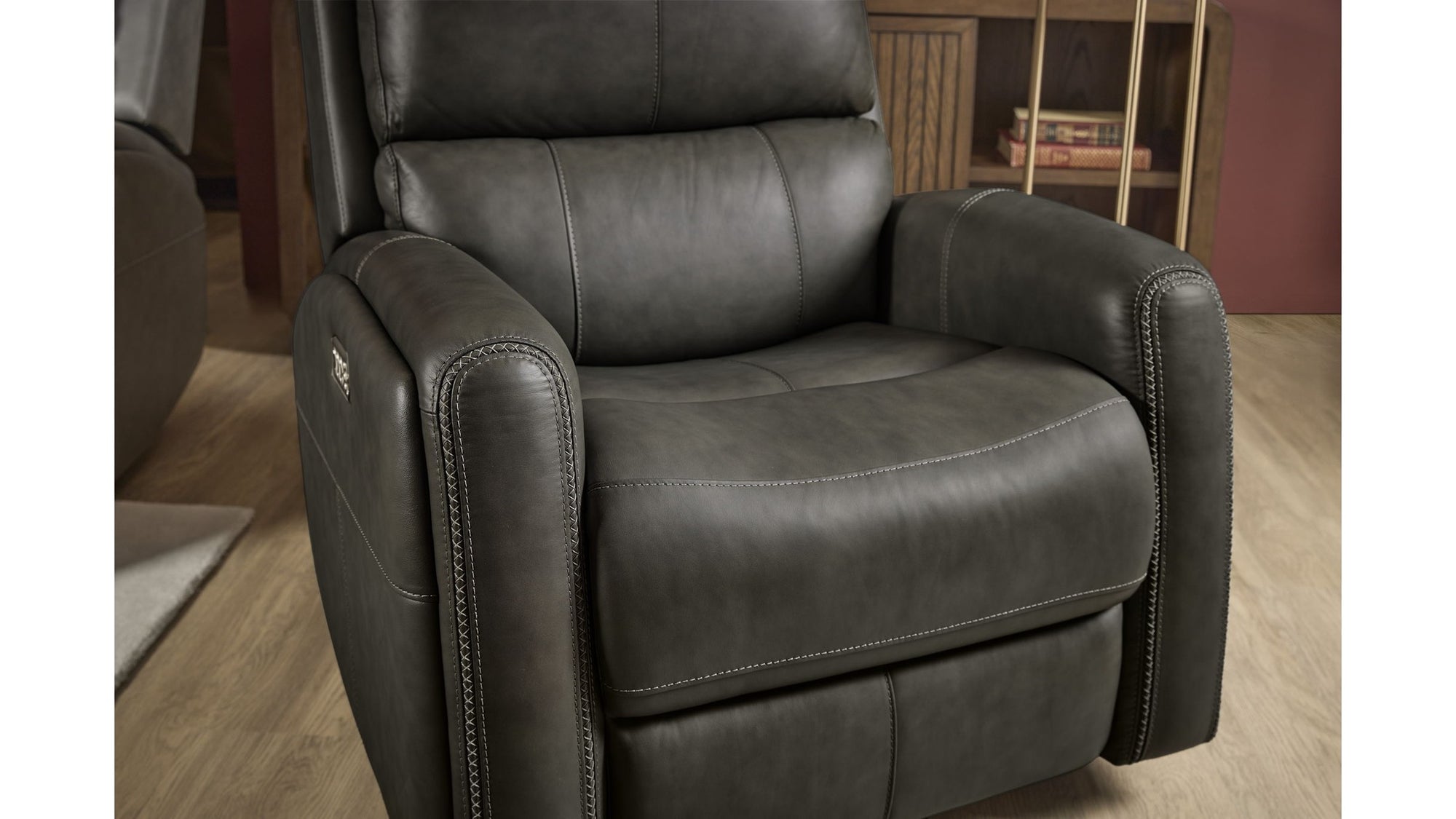 Linden - Power Swivel Gliding Recliner With Power Headrest, Lumbar, Heat &amp; Massage
