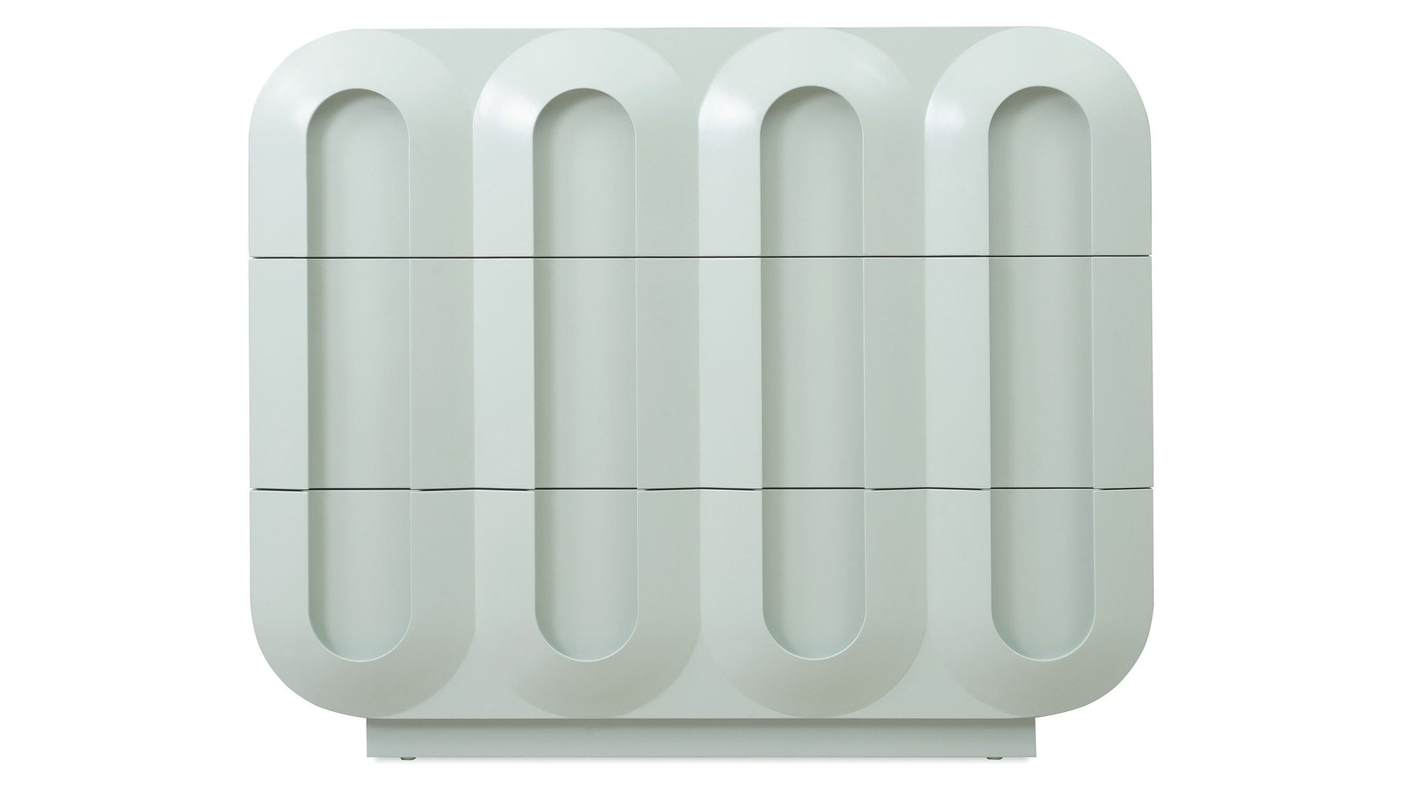 Commerce And Market - Groove Three-Drawer Chest - Light Blue