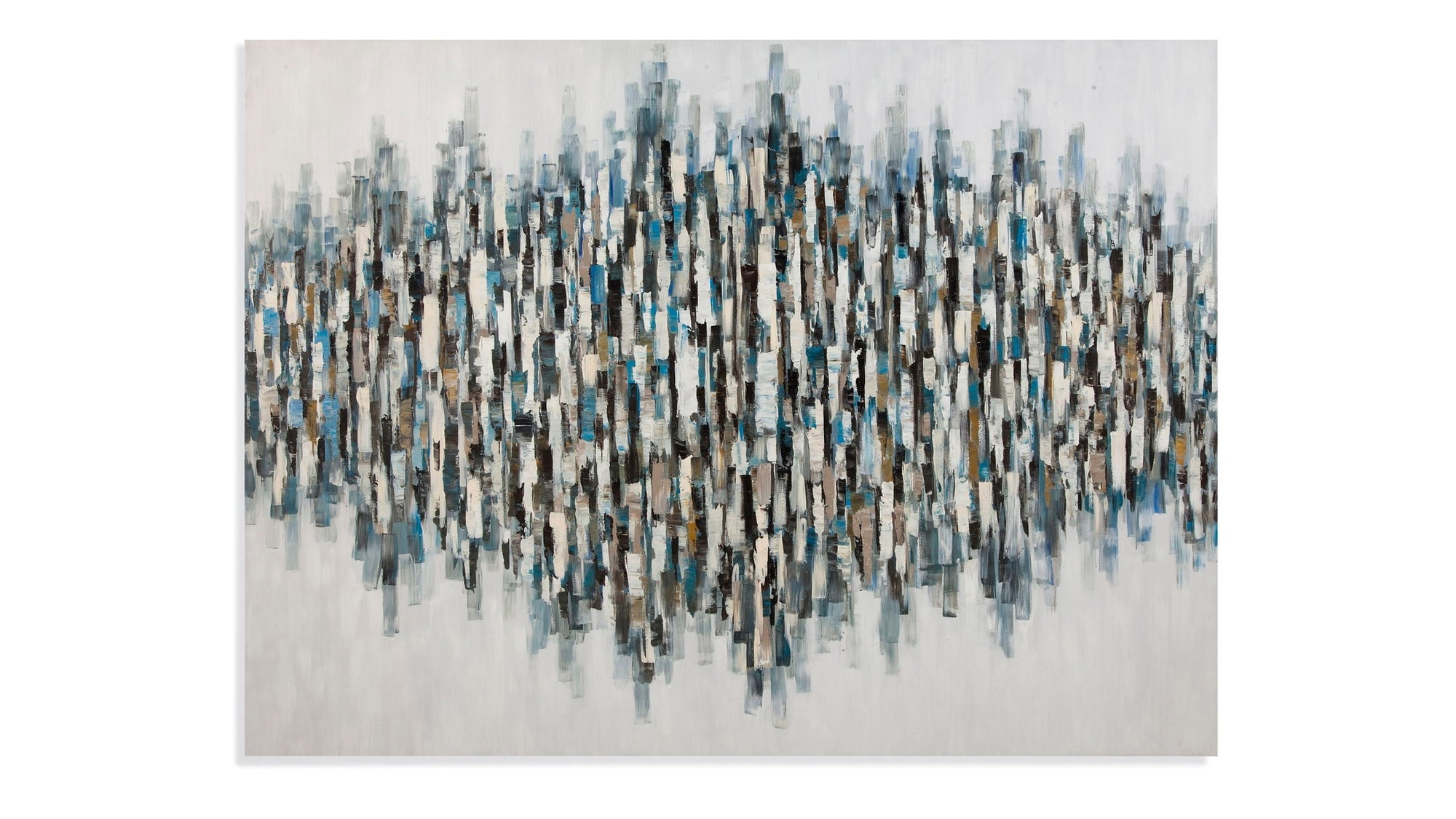 Blue Lines Canvas Art - Blue