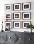 Resting Bunny - Framed Prints (Set of 9) - Dark Brown