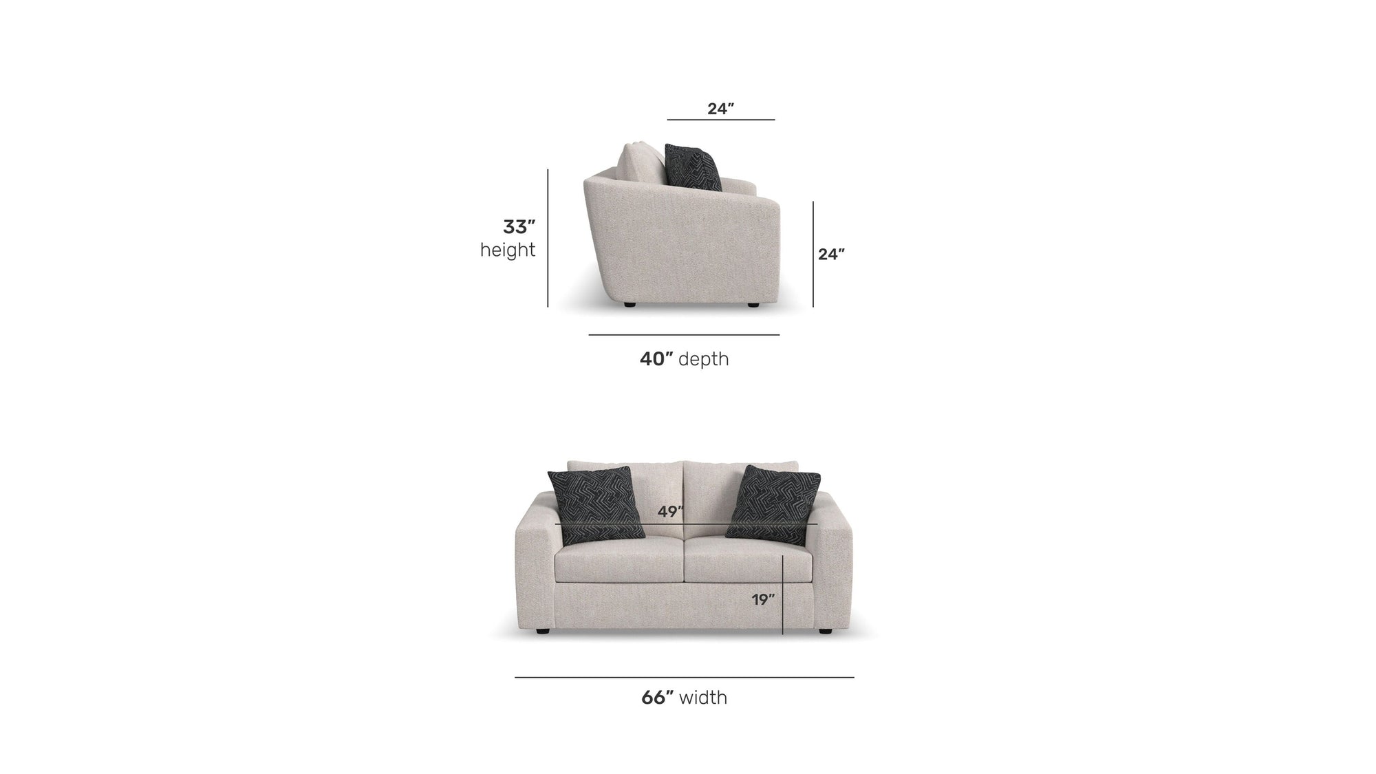 Knox - Fabric Loveseat