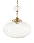 Bellaire - 1 Light Glass Shade Pendant - Gold