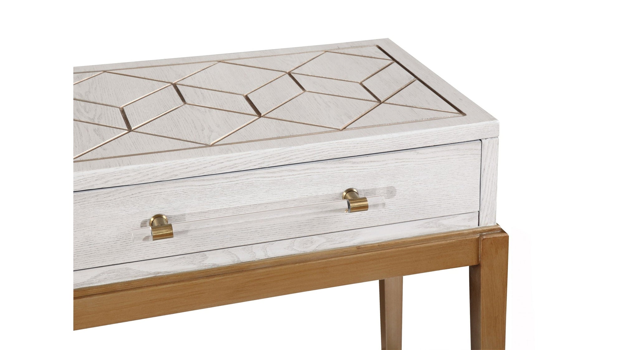 Perrine - Console - White / Gold