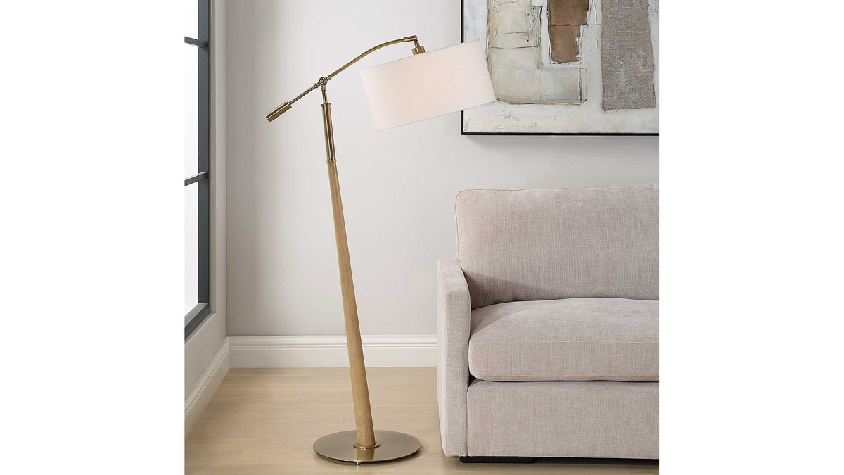 Kennett - Wooden Floor Lamp - Light Brown