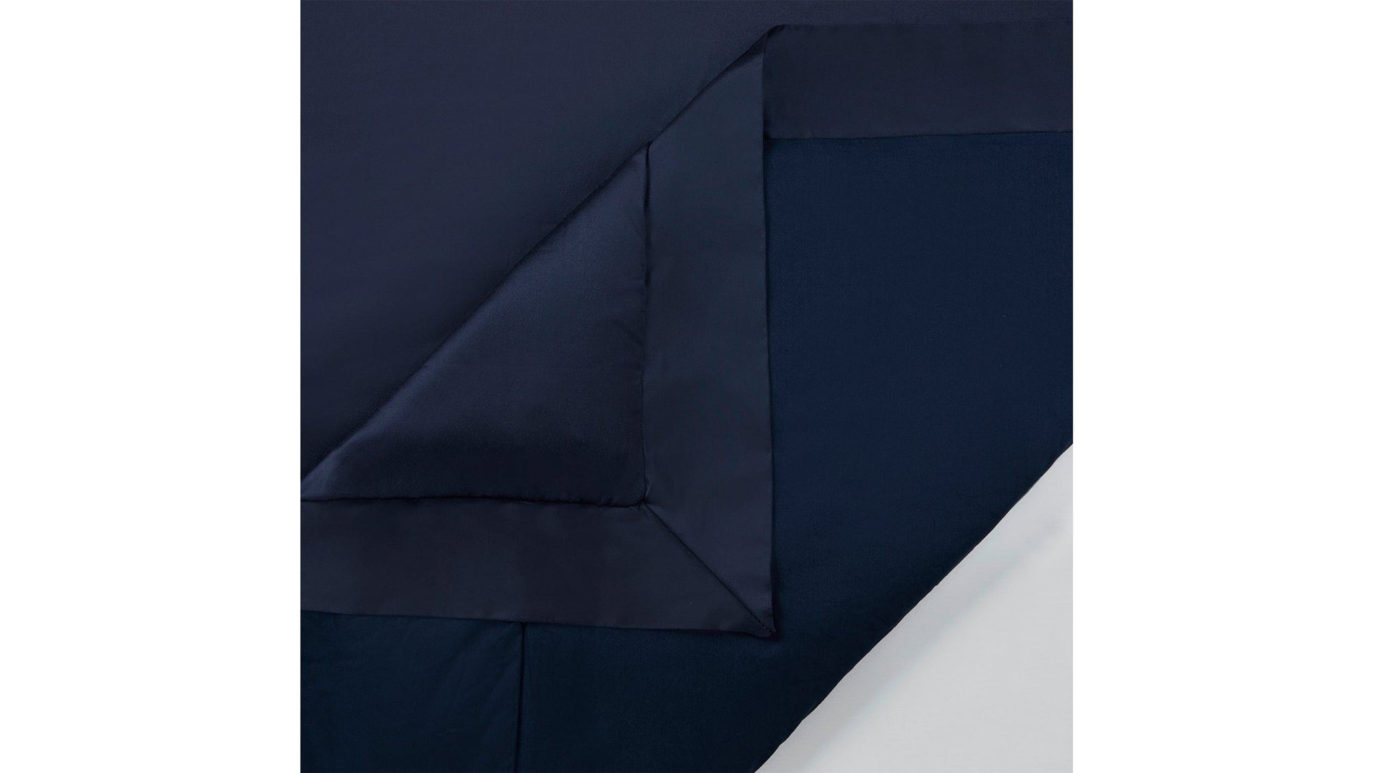 High Shine Satin - Queen Duvet Cover Set Set of 3 - Navy