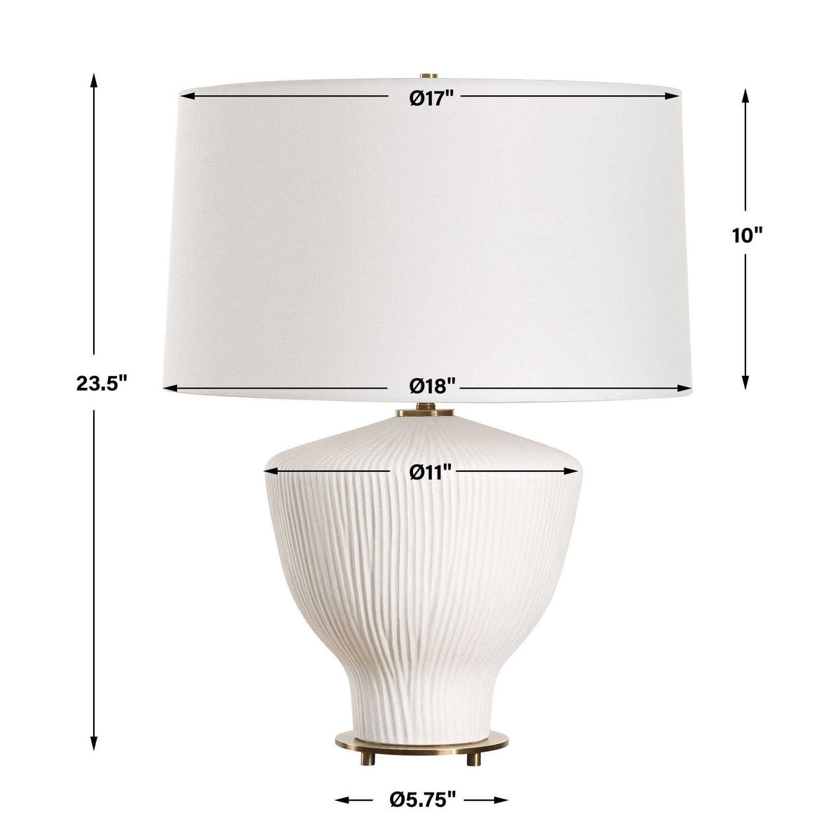 Maisie - White Table Lamp - White