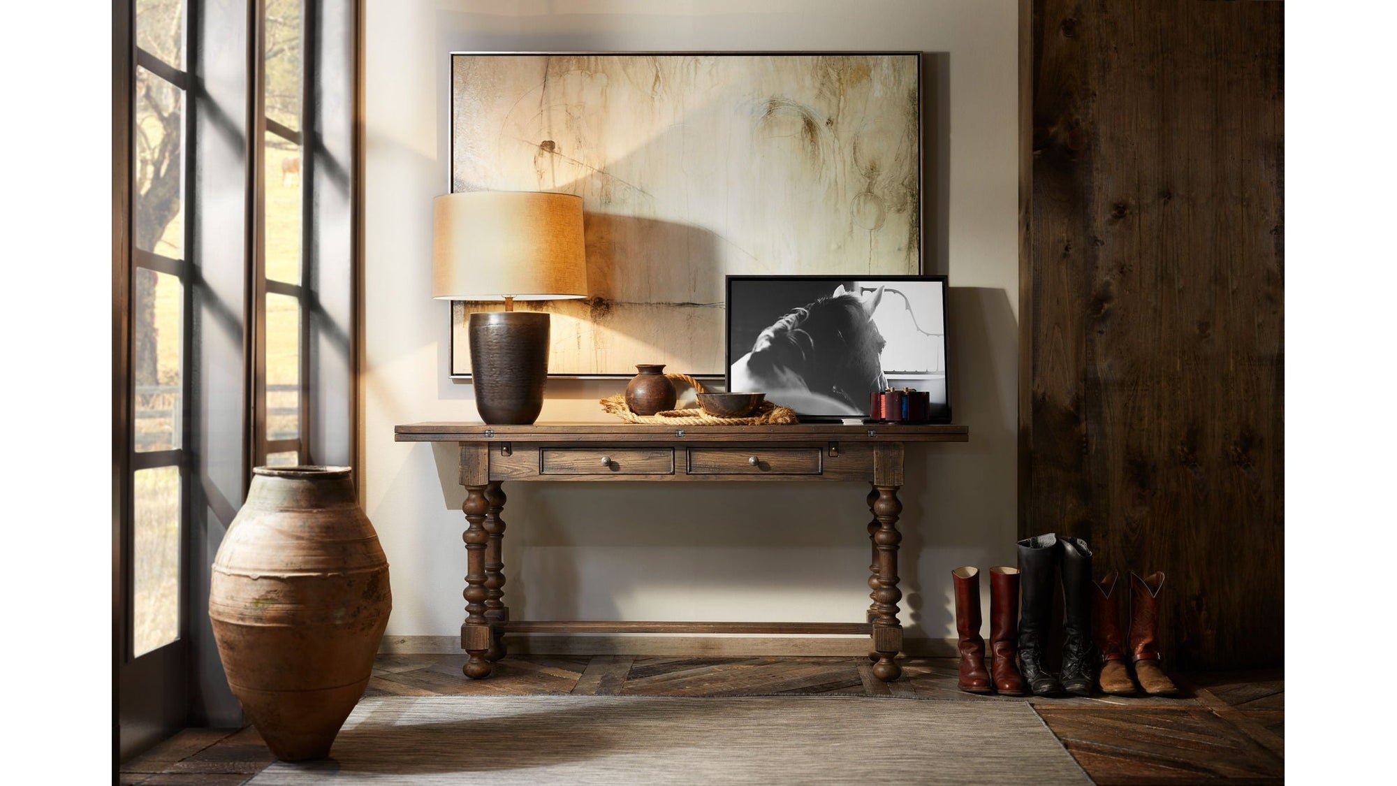 Hill Country - Bluewind Flip-Top Console Table - Dark Brown