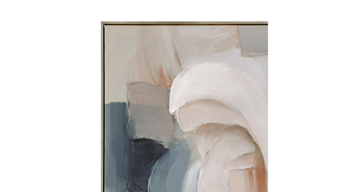 Soft Contours I Framed Canvas - Green