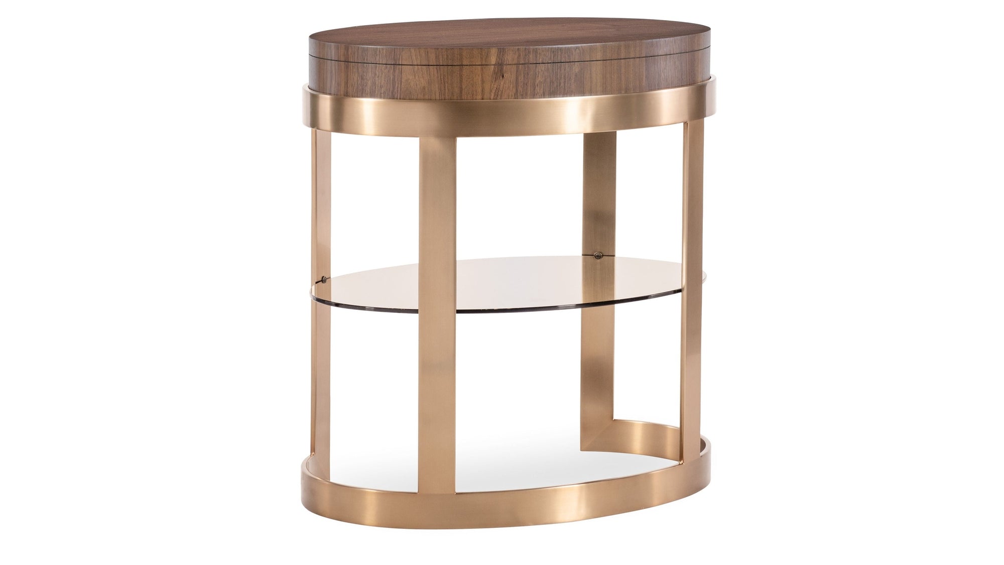 Eleana - Oval Nightstand - Medium Wood