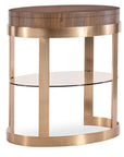 Eleana - Oval Nightstand - Medium Wood