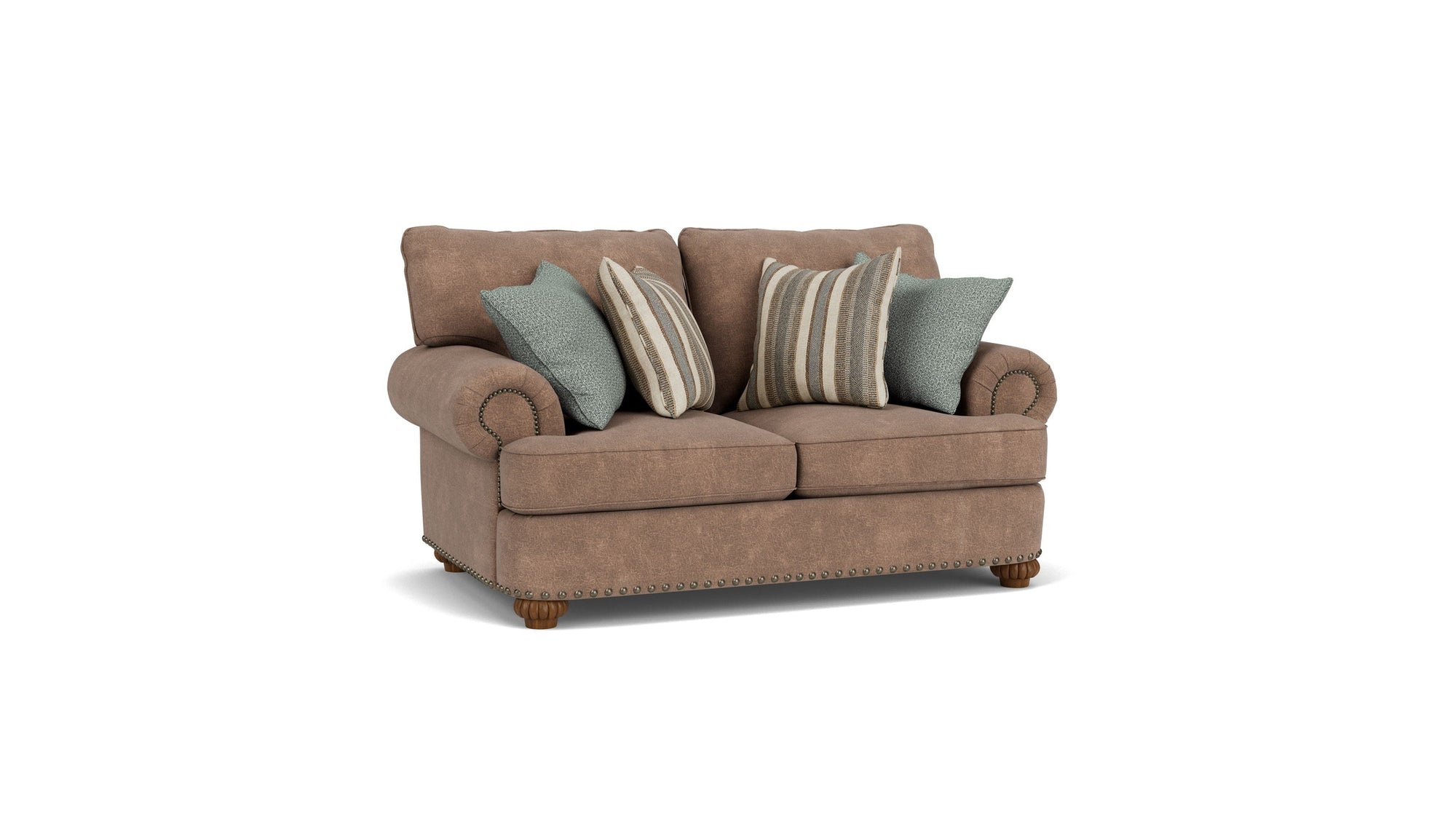 Patterson - Fabric Loveseat, Nailhead Trim
