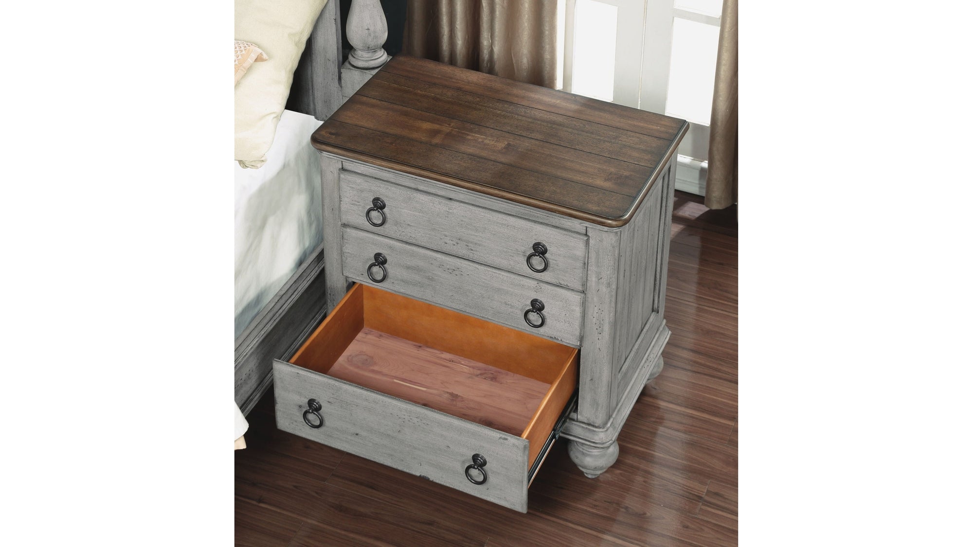 Plymouth - Nightstand - Gray