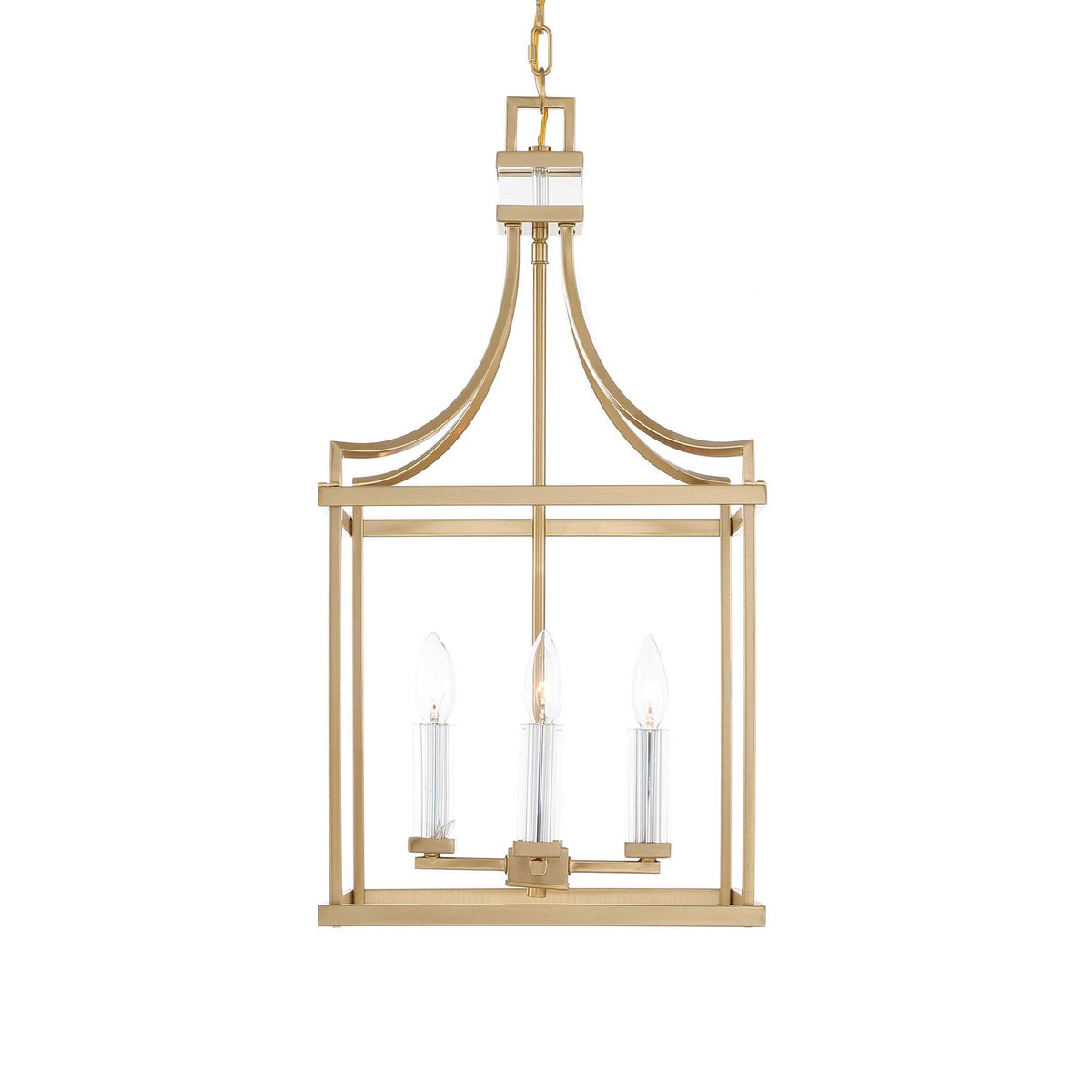 Montreal - 4 Light Brass Lantern Pendant - Gold