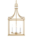Montreal - 4 Light Brass Lantern Pendant - Gold