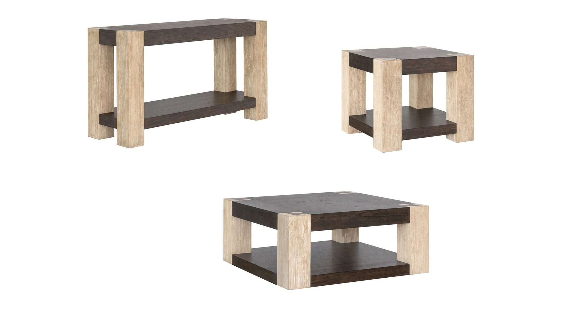 Harmony - End Table - Carbon Mindi / Blonde Acacia