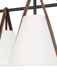 Reins - Accent Straps 4 Light Chandelier - Black