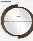 Reverse - Round Mirror - Dark Brown