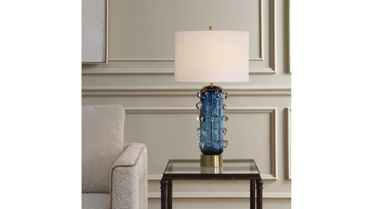 Aura - Table Lamp - Blue / Brass