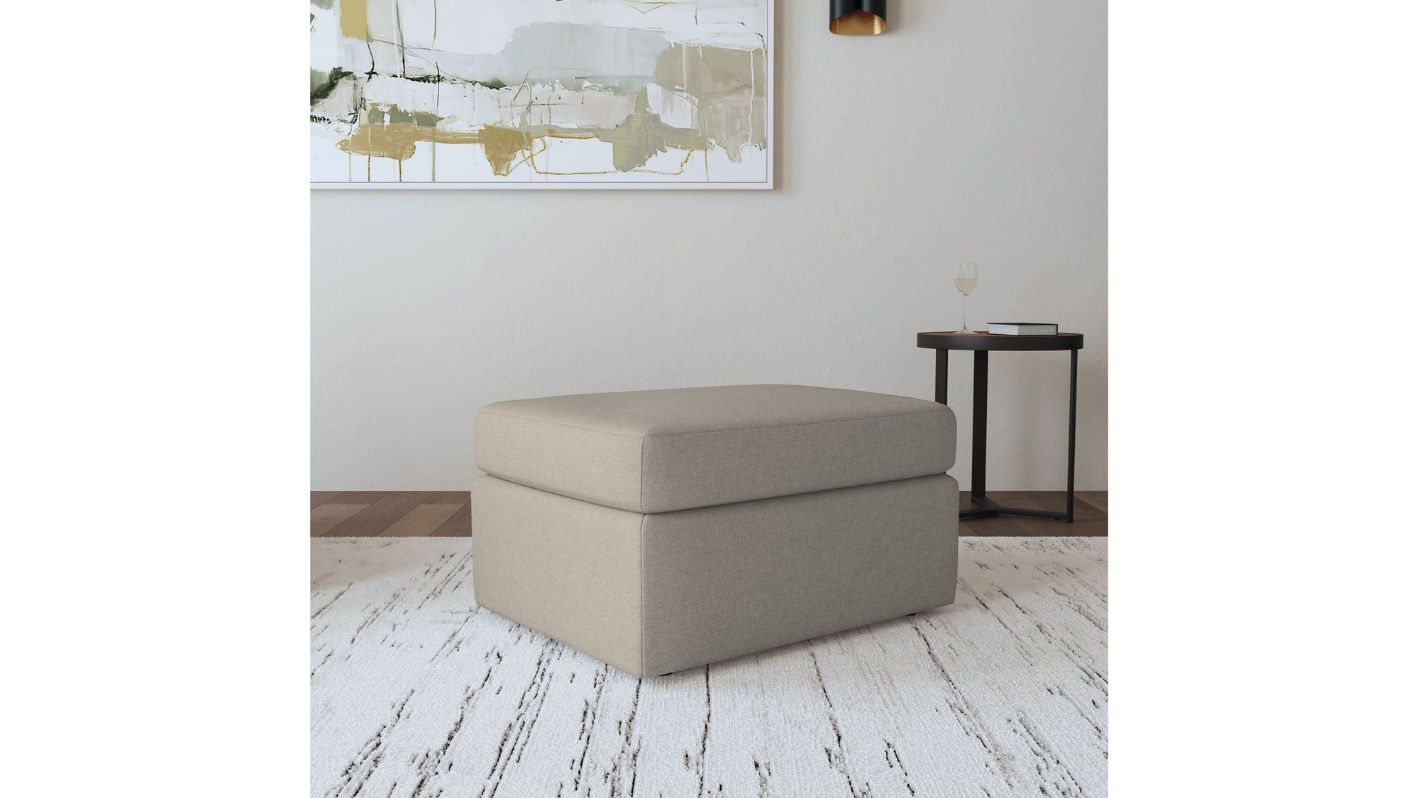 Sky - Fabric Ottoman