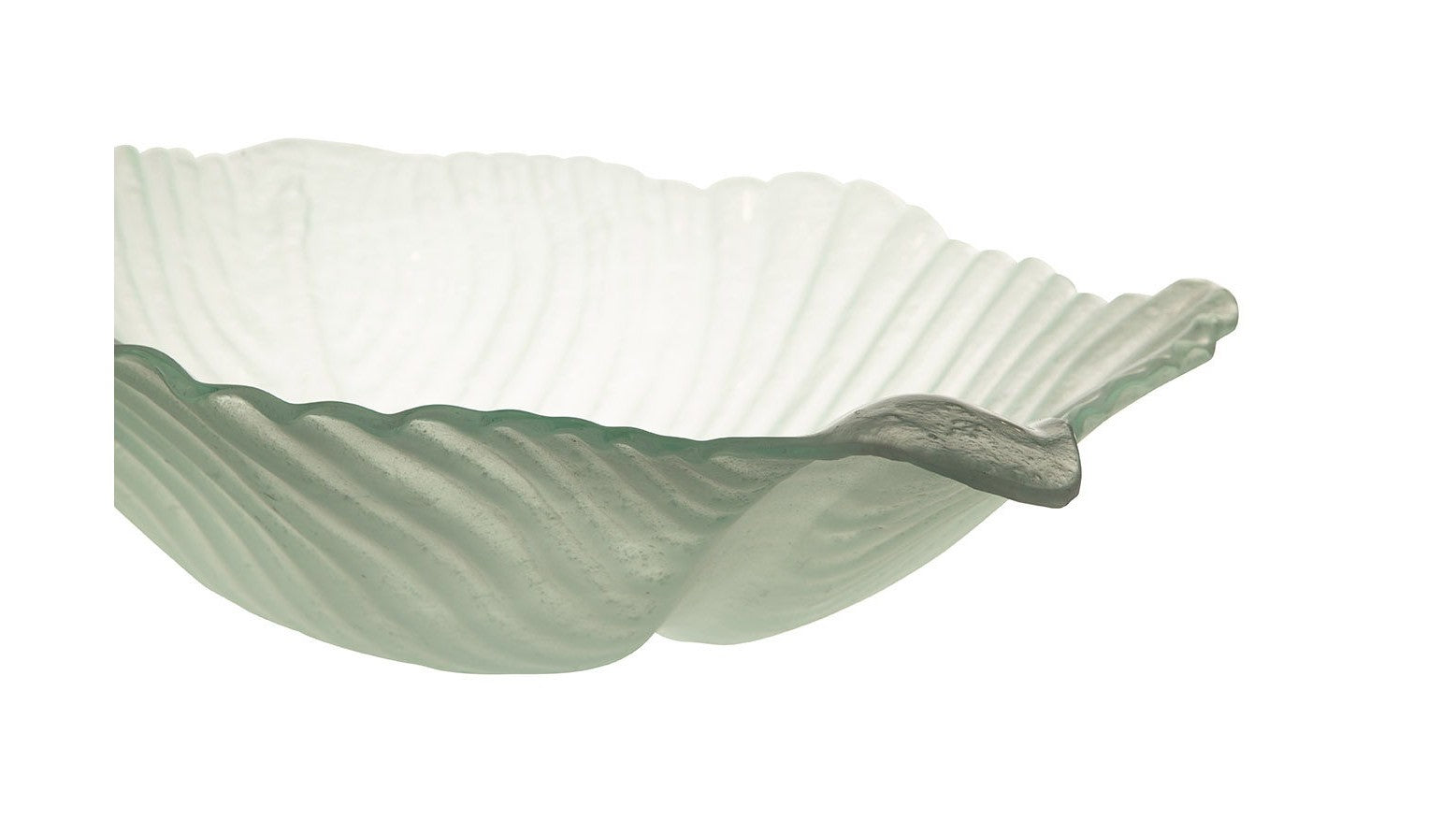 Large Glass Bowl Set Set of 2 - White