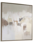 Daybreak - Framed Abstract Art - Black / Blue / Brown / Orange / White / Woodtone / Yellow