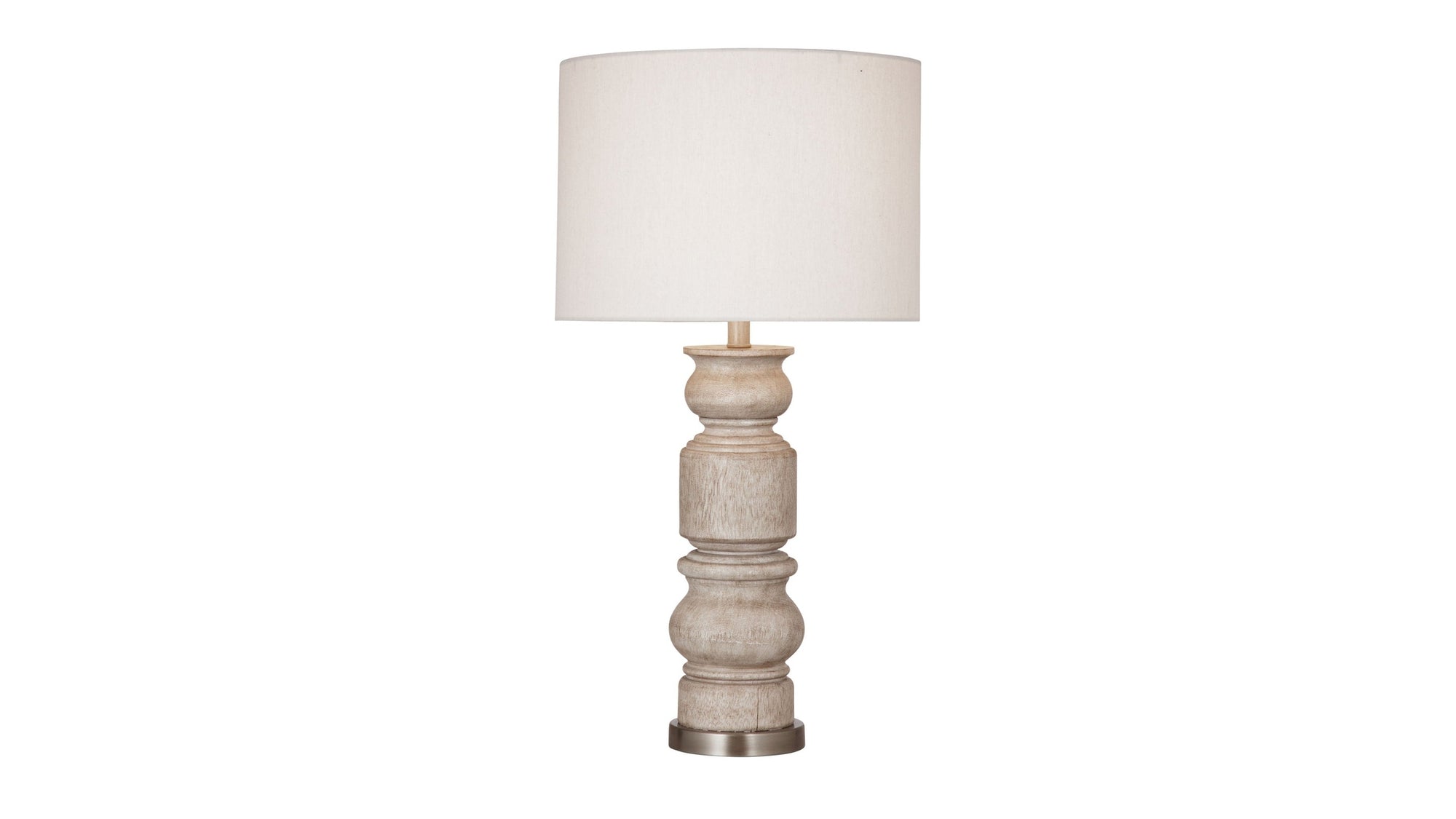 Helford - Table Lamp - Light Brown / White
