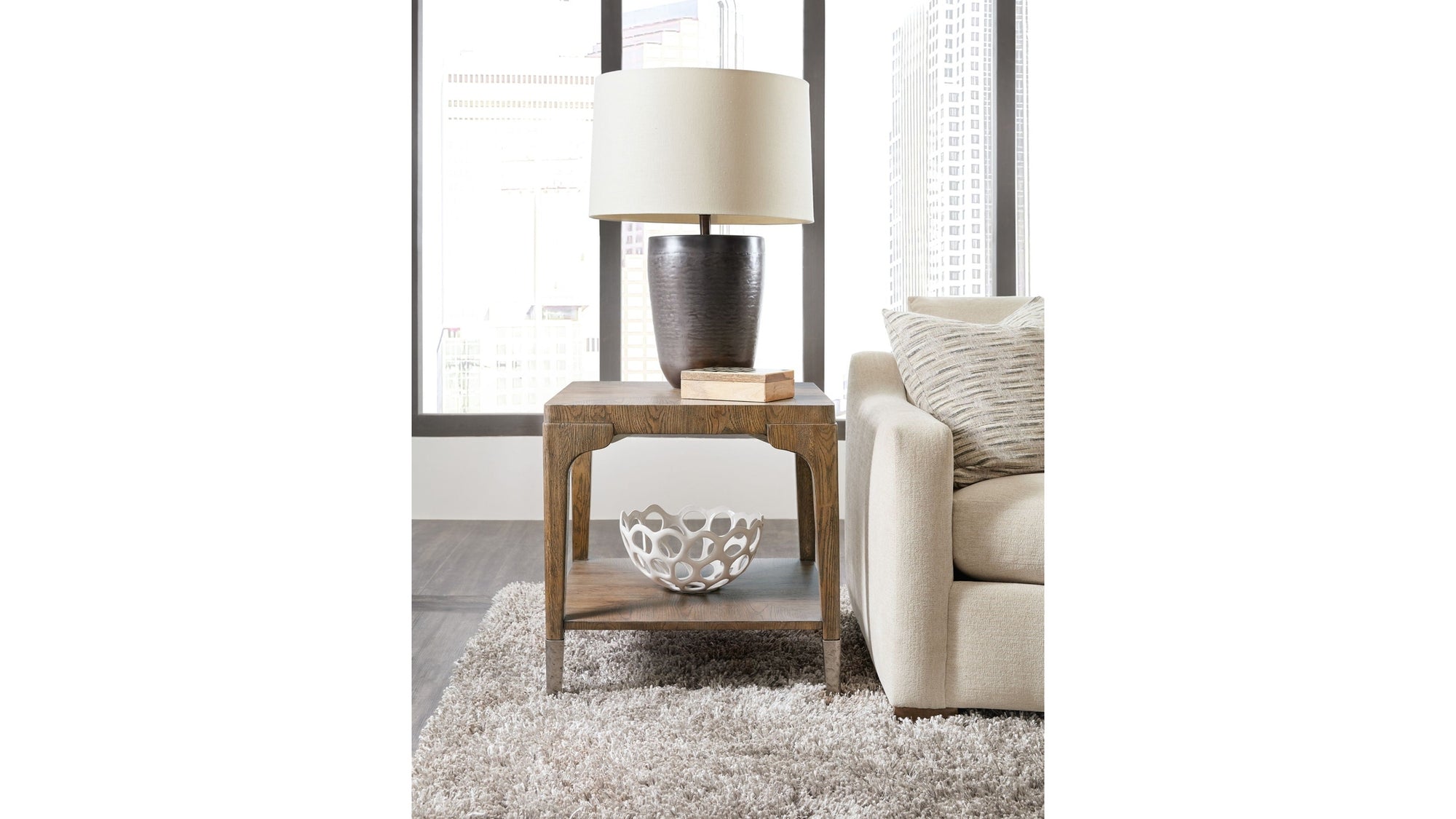 Chapman - Rectangle End Table - Medium Brown