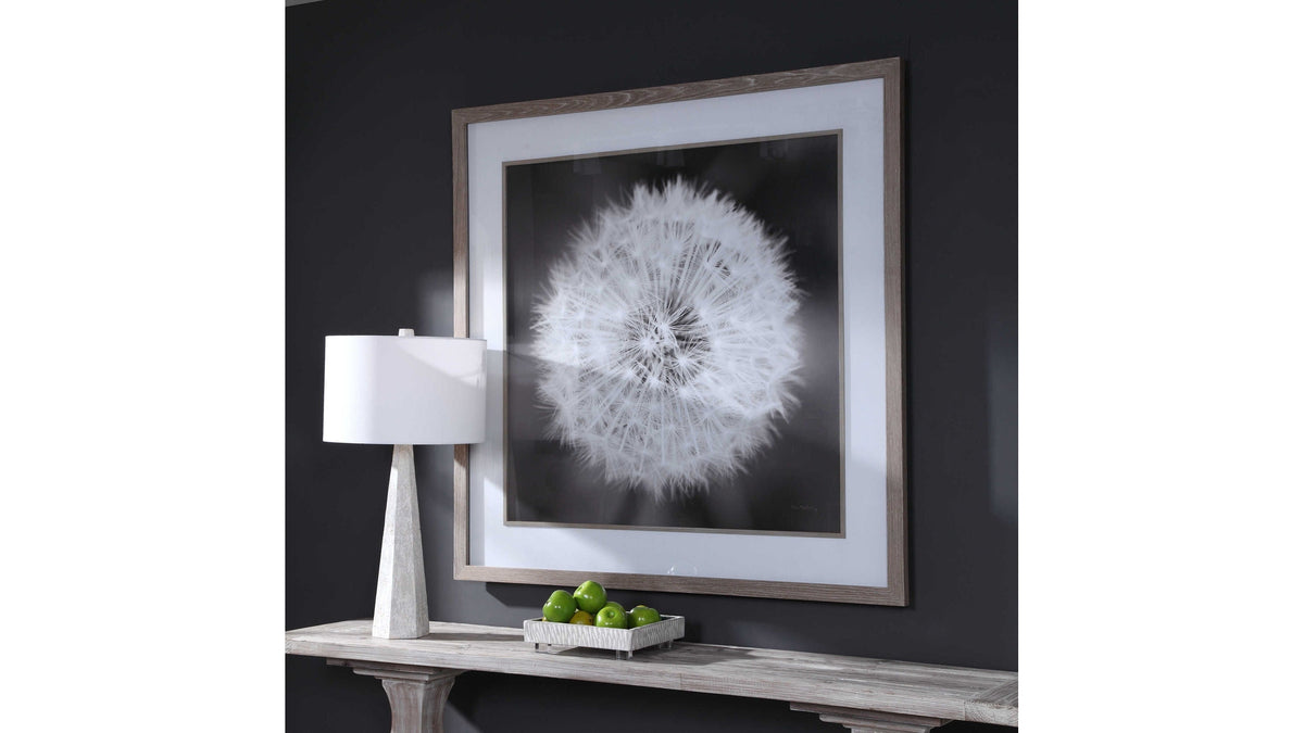 Dandelion Seedhead - Framed Print - Black