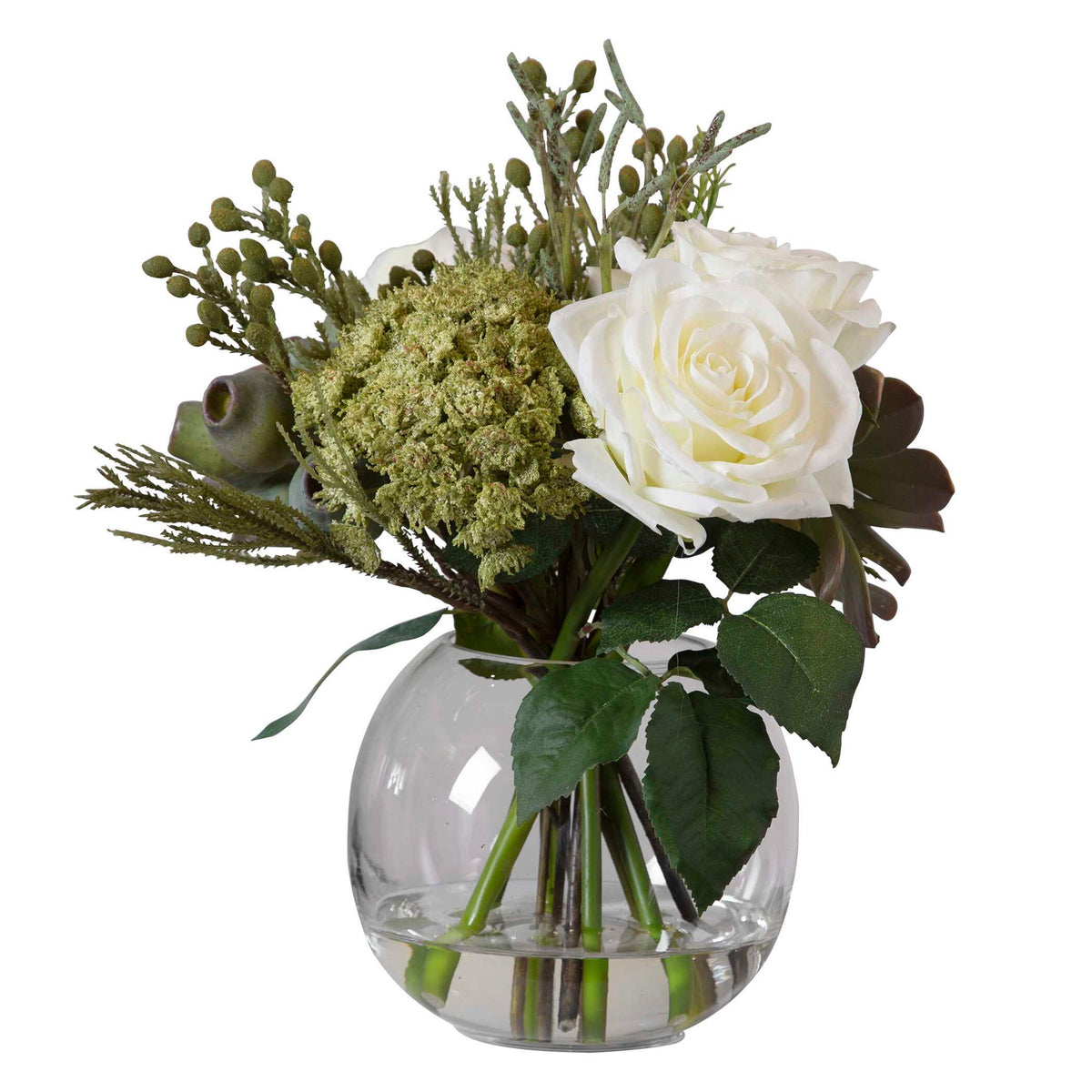 Belmonte - Floral Bouquet &amp; Vase - Green